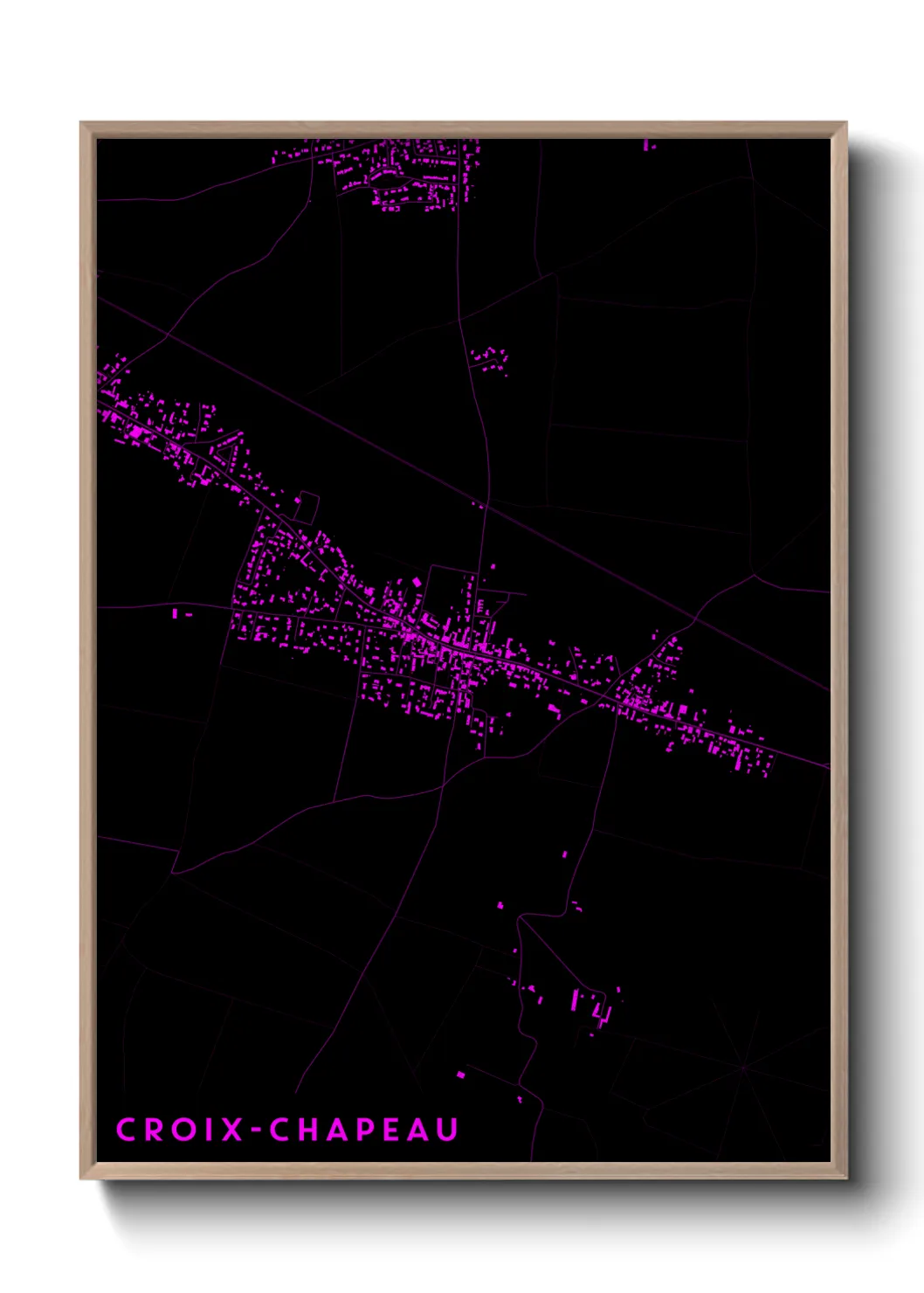 Une affiche de carte sur Croix-Chapeau