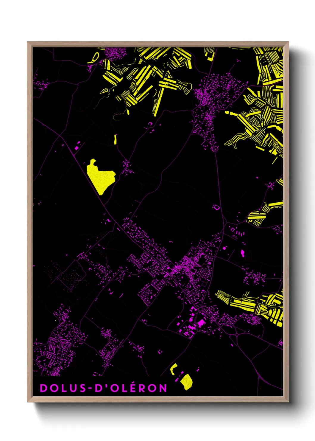 Une affiche de carte sur Dolus-d'Oléron
