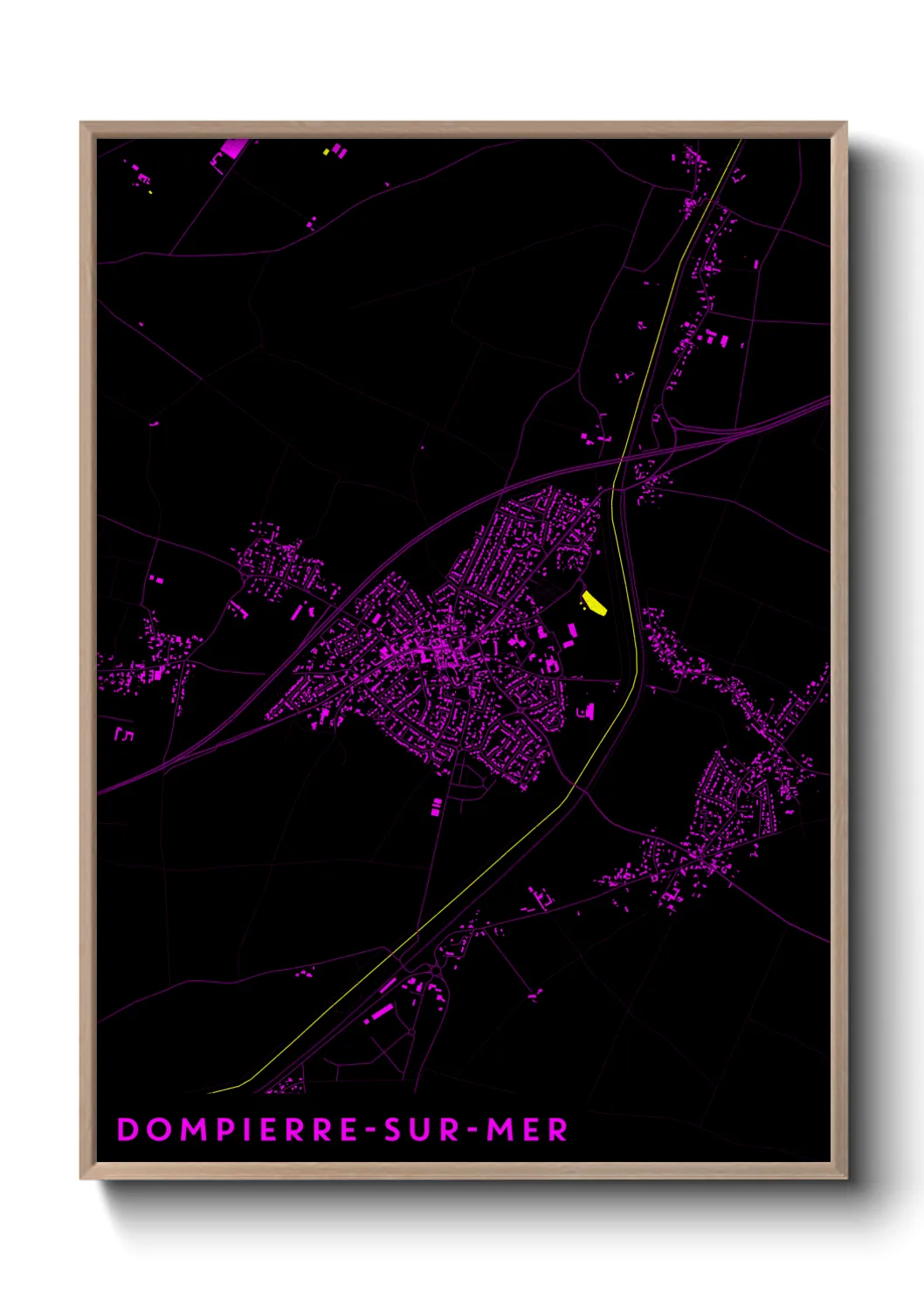 Une affiche de carte sur Dompierre-sur-Mer