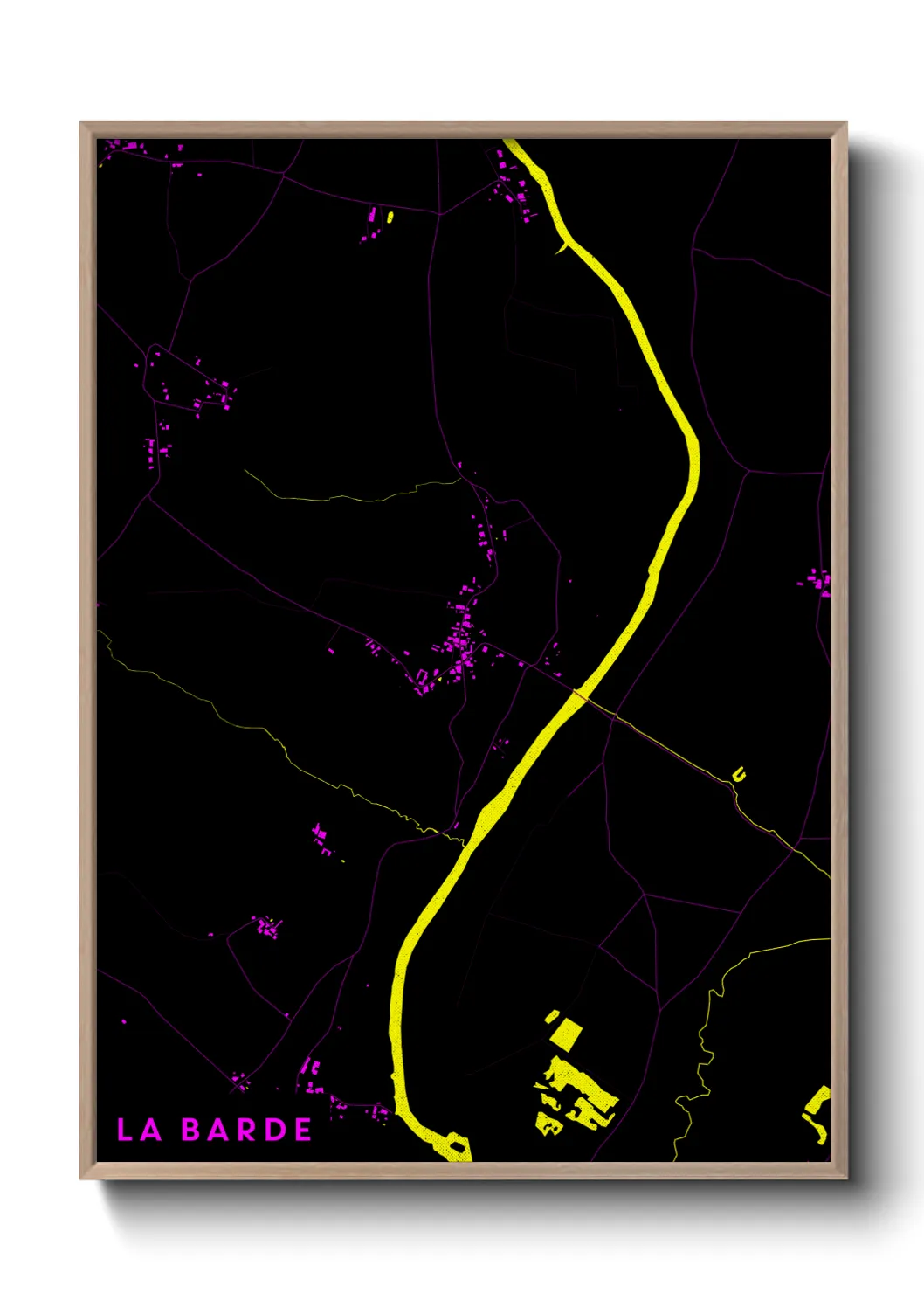 Une affiche de carte sur La Barde