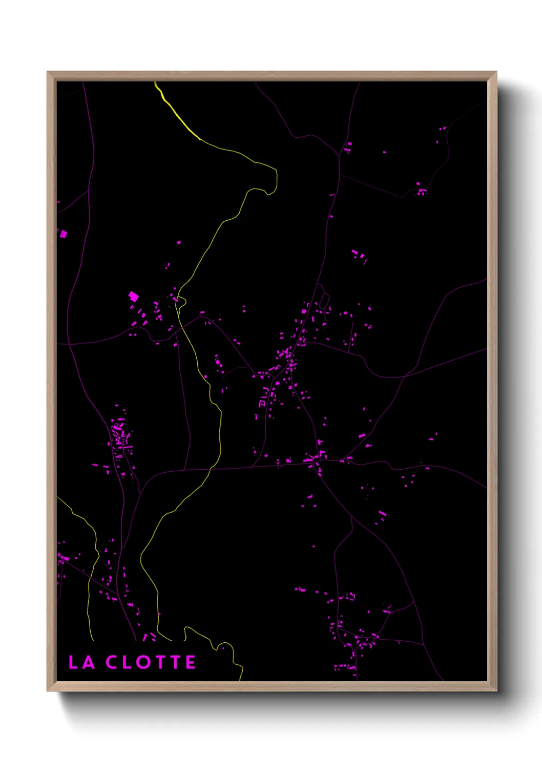 Une affiche de carte sur La Clotte