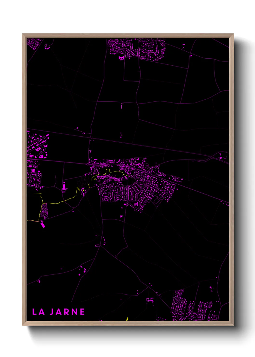 Une affiche de carte sur La Jarne