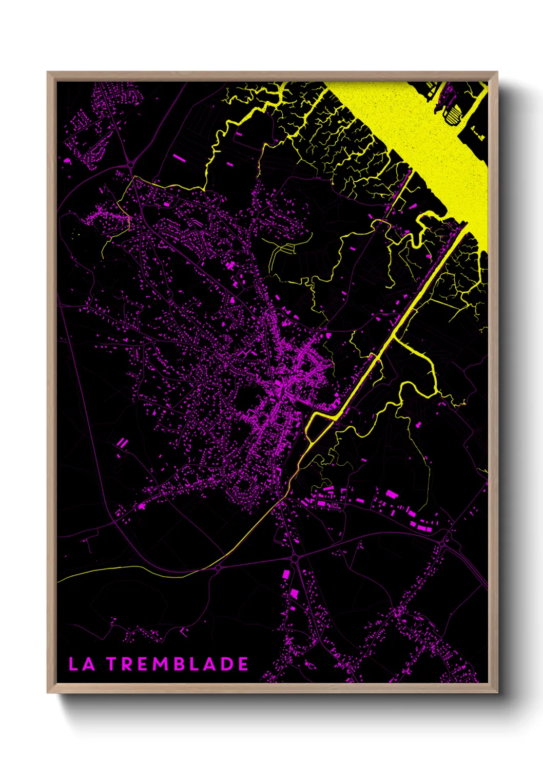 Une affiche de carte sur La Tremblade