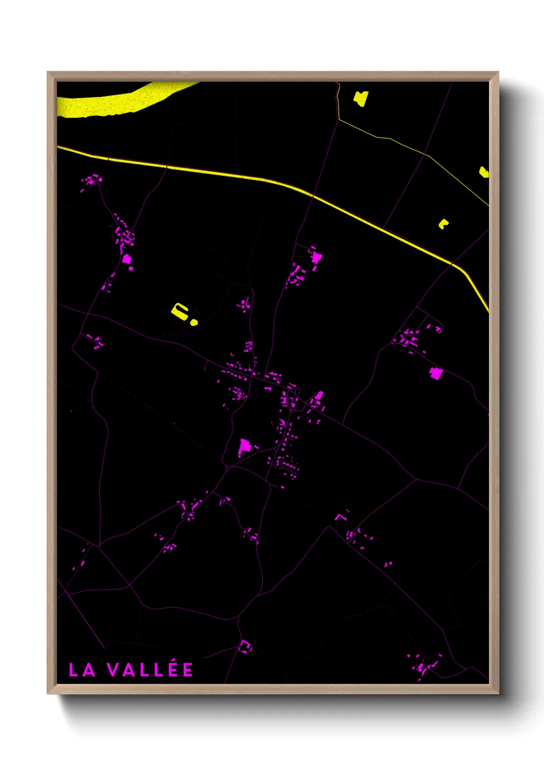 Une affiche de carte sur La Vallée