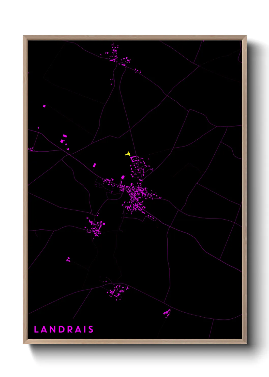 Une affiche de carte sur Landrais