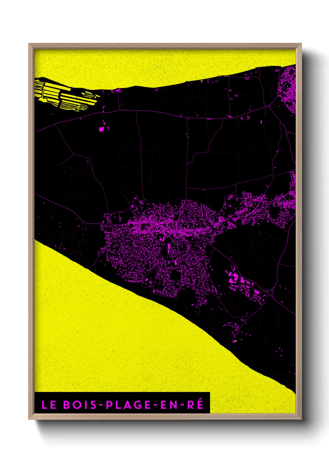 Une affiche de carte sur Le Bois-Plage-en-Ré