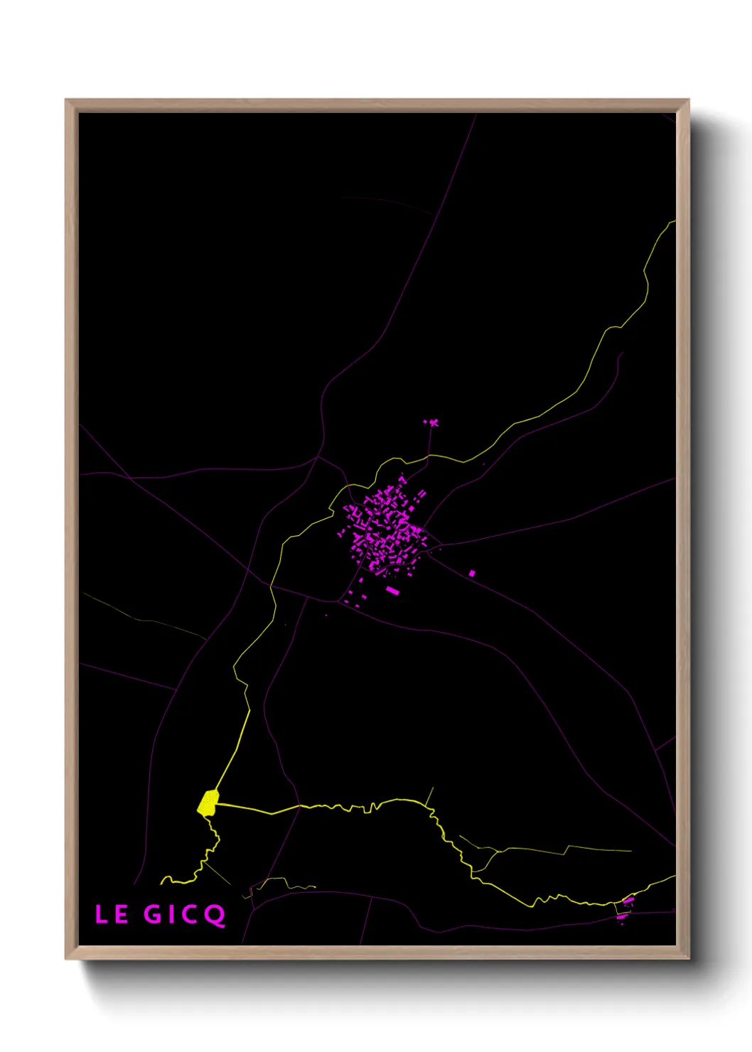 Une affiche de carte sur Le Gicq