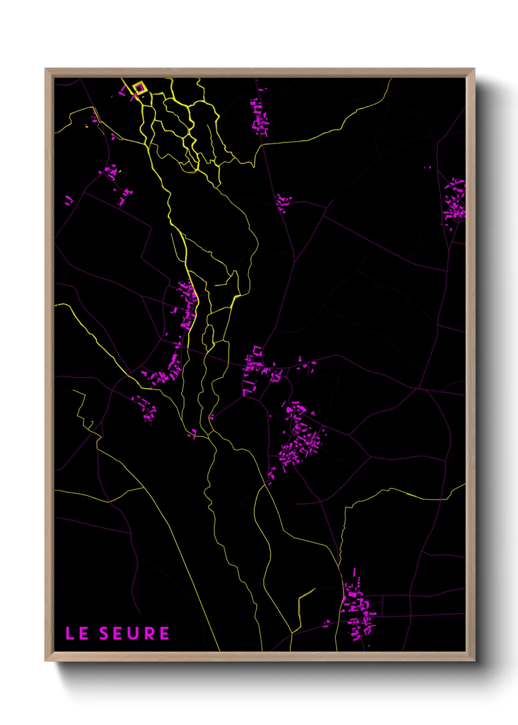 Une affiche de carte sur Le Seure