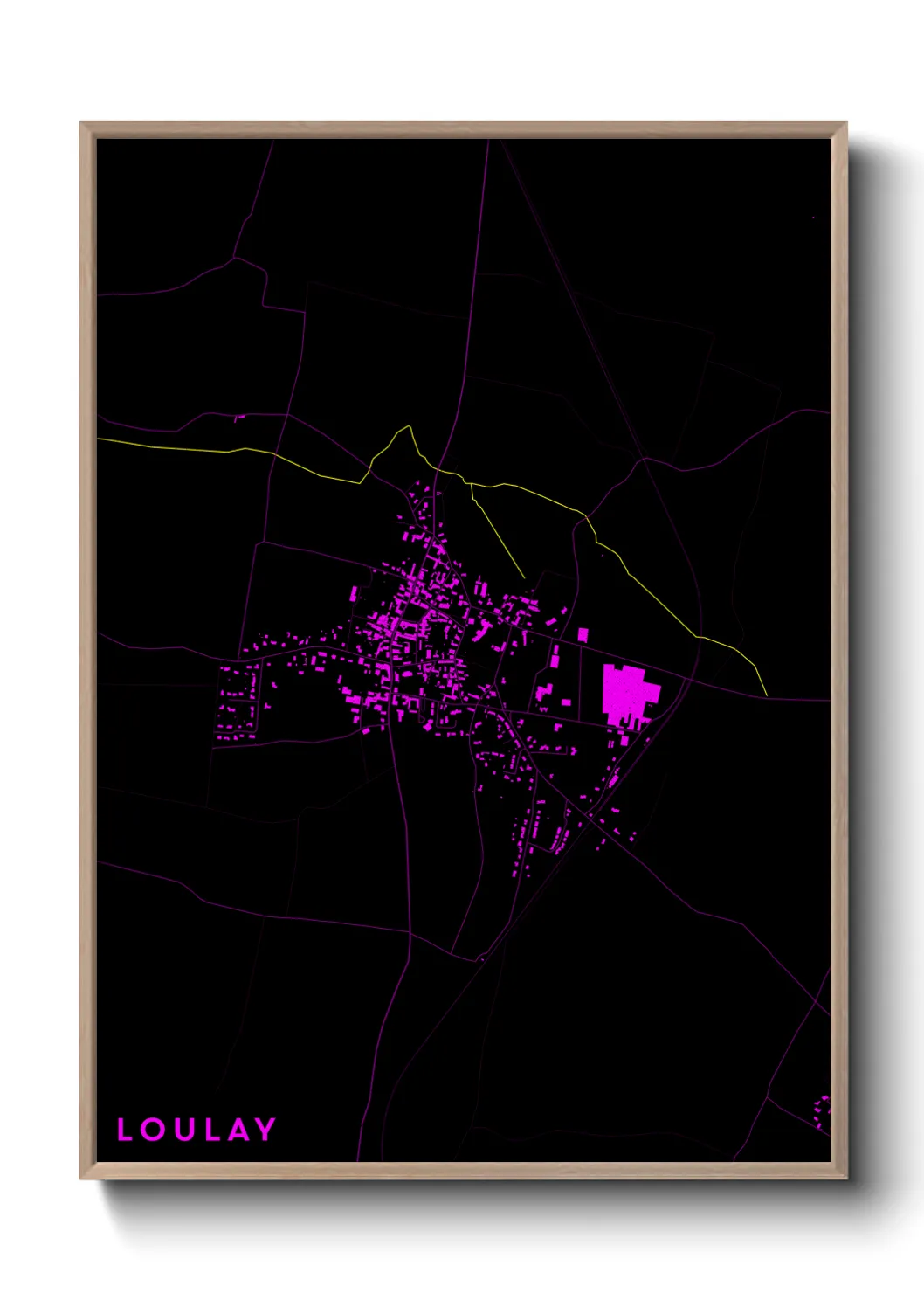 Une affiche de carte sur Loulay