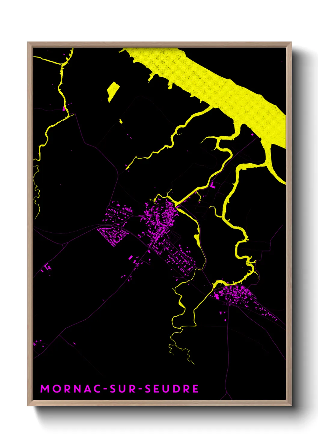 Une affiche de carte sur Mornac-sur-Seudre