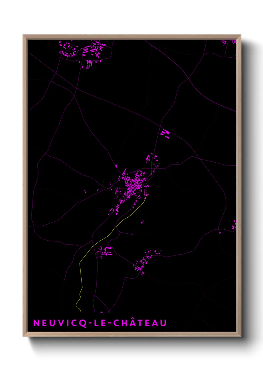 Une affiche de carte sur Neuvicq-le-Château