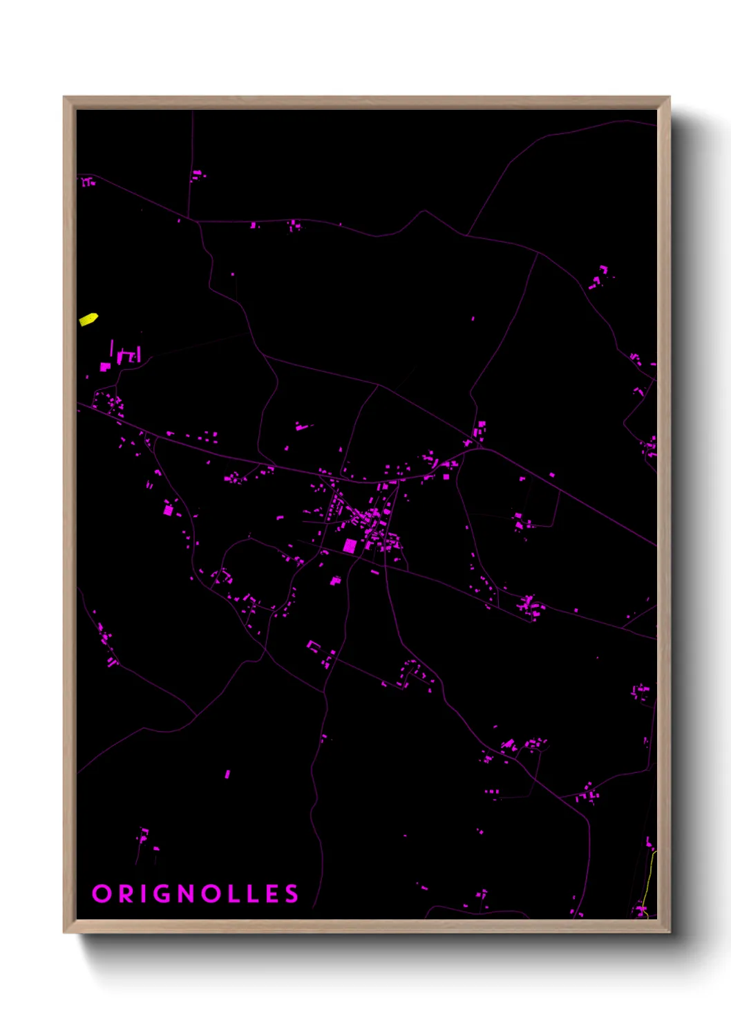 Une affiche de carte sur Orignolles