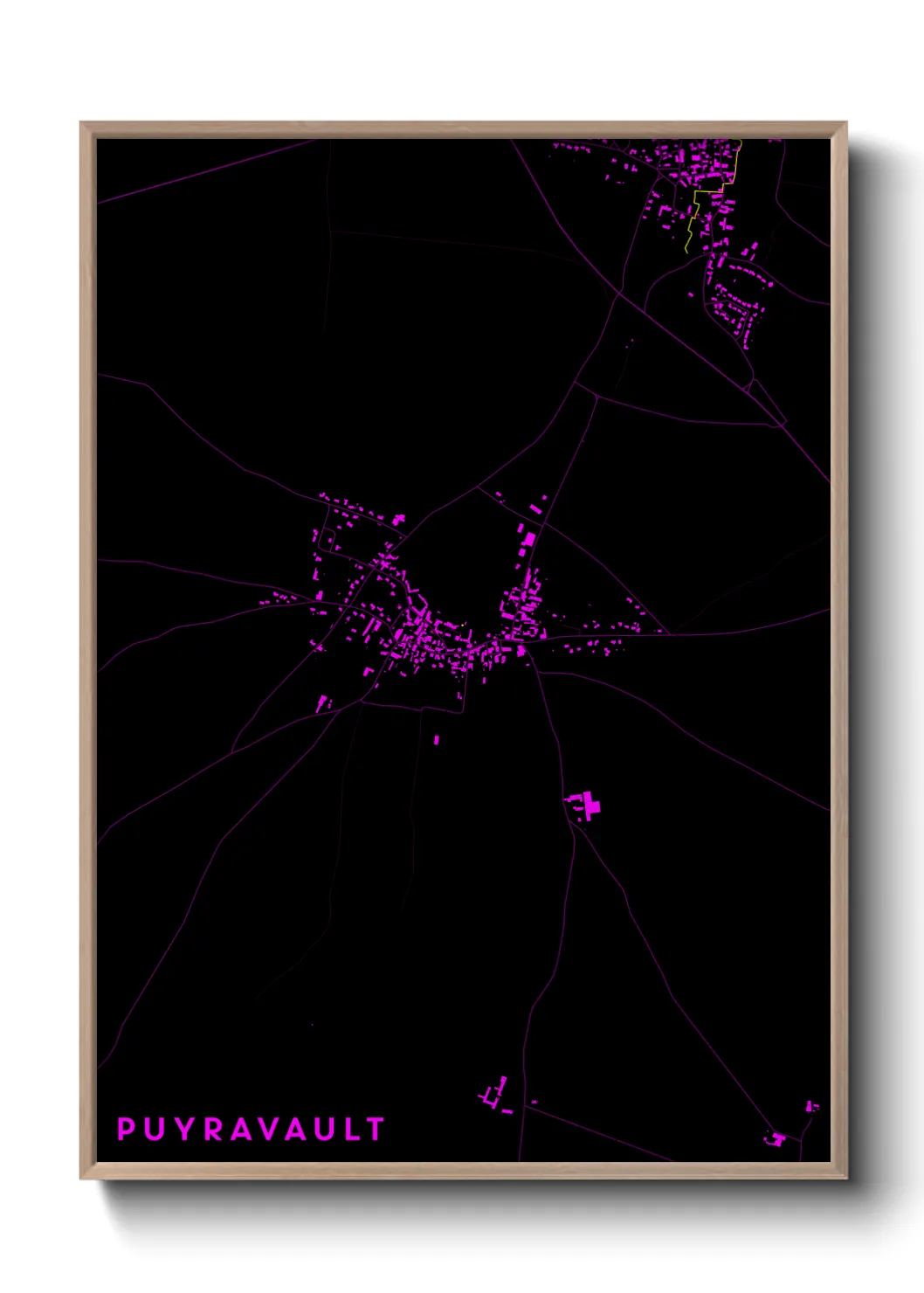 Une affiche de carte sur Puyravault