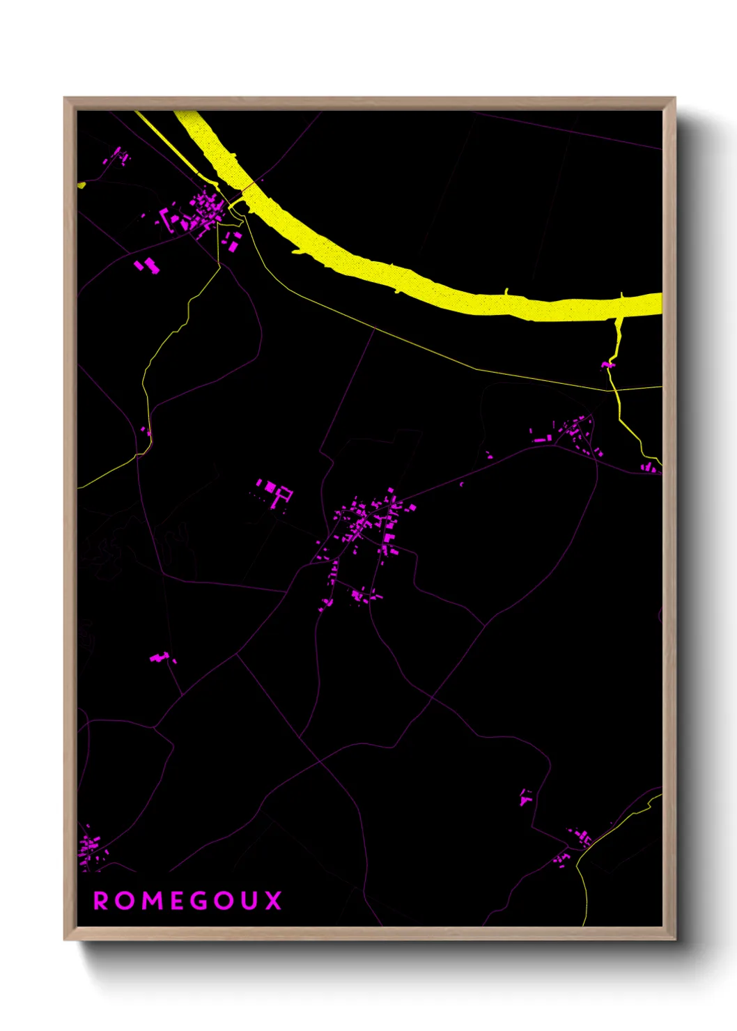 Une affiche de carte sur Romegoux