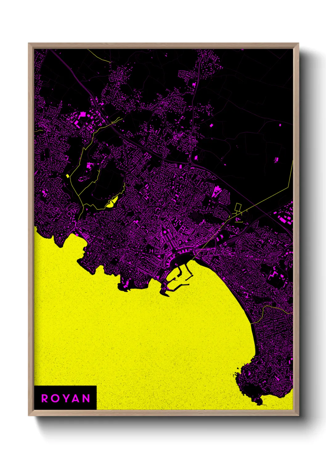 Une affiche de carte sur Royan