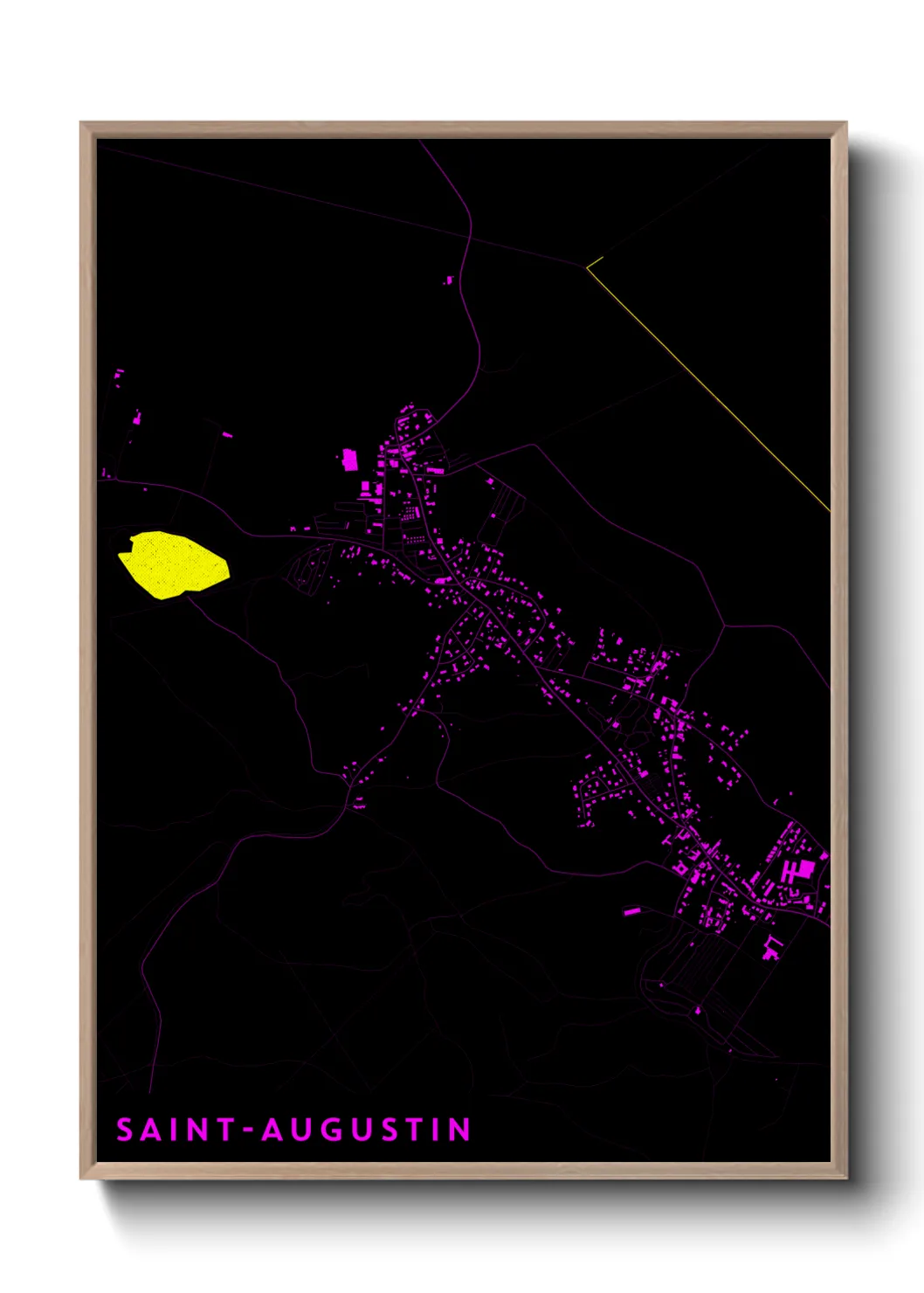 Une affiche de carte sur Saint-Augustin