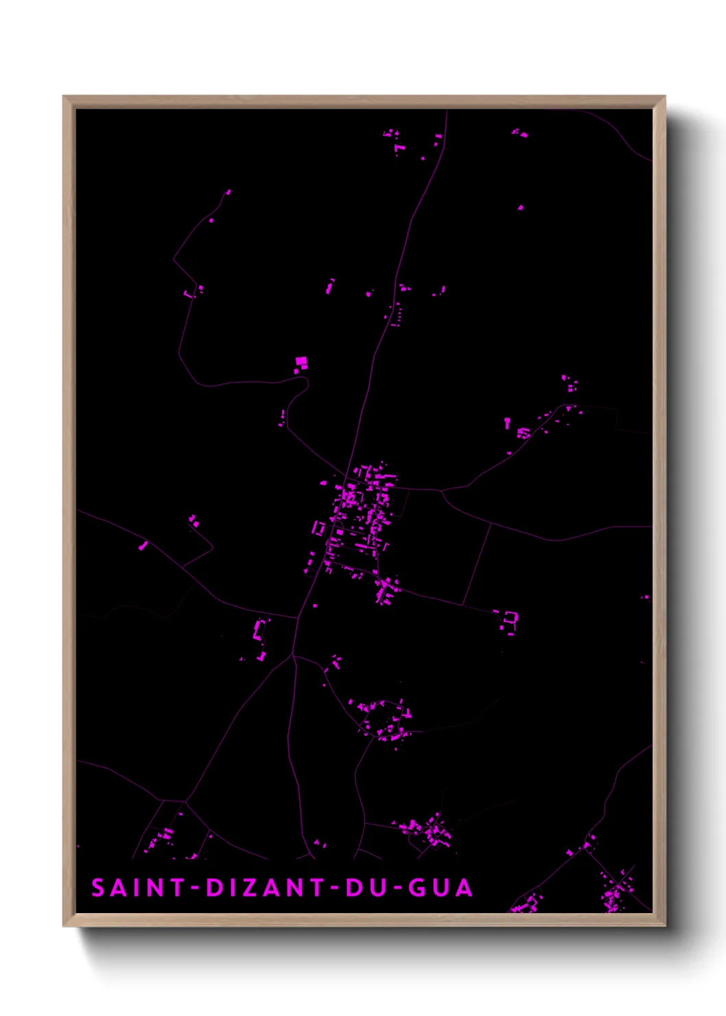 Une affiche de carte sur Saint-Dizant-du-Gua