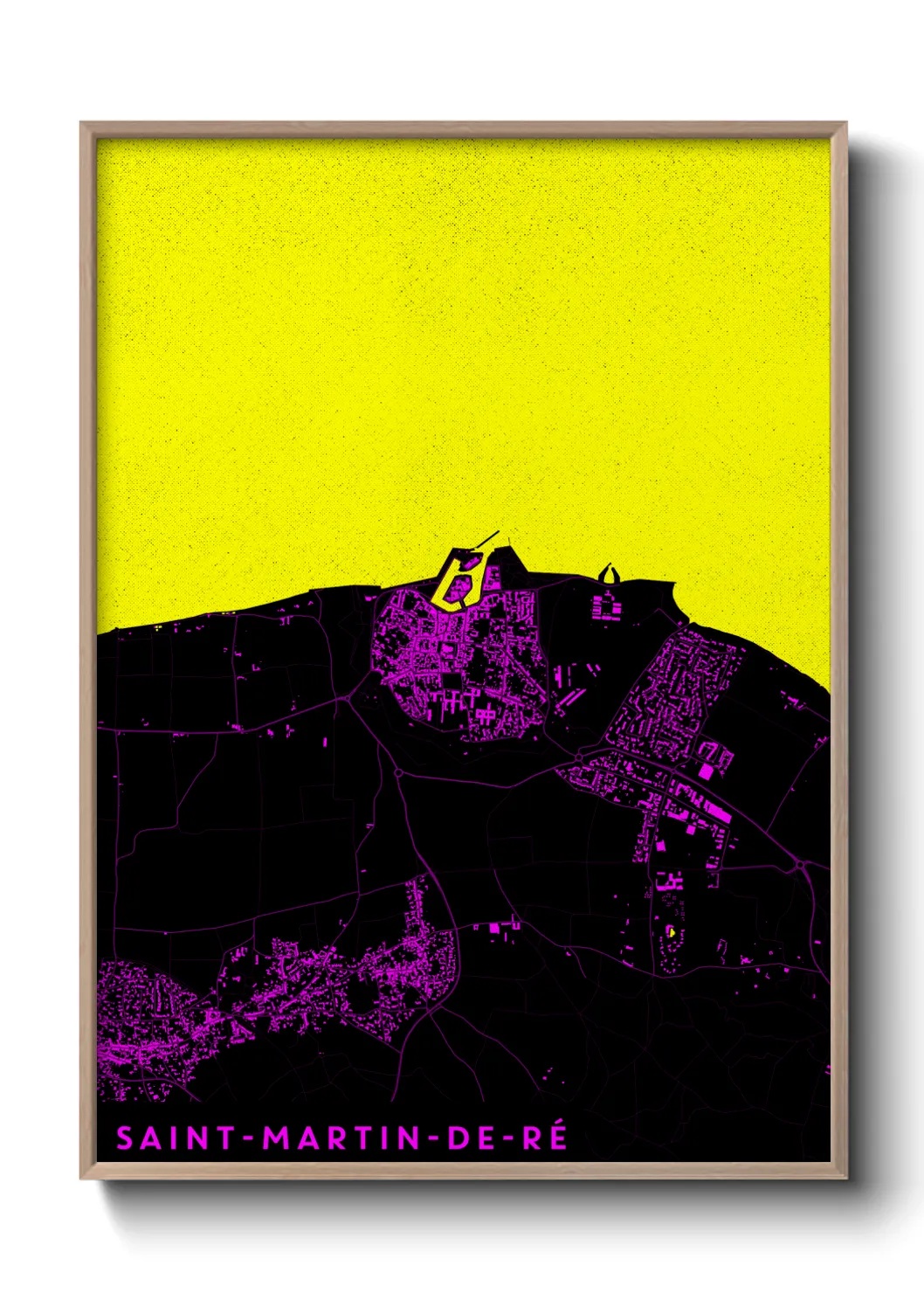 Un poster carteSaint-Martin-de-Ré