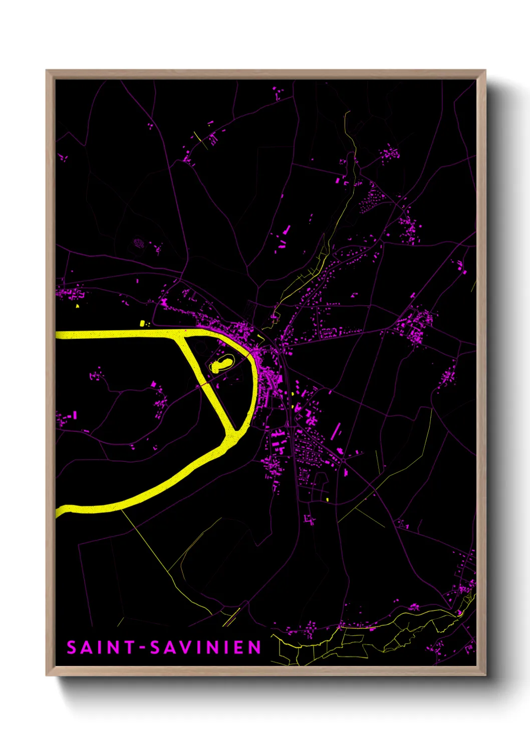 Une affiche de carte sur Saint-Savinien