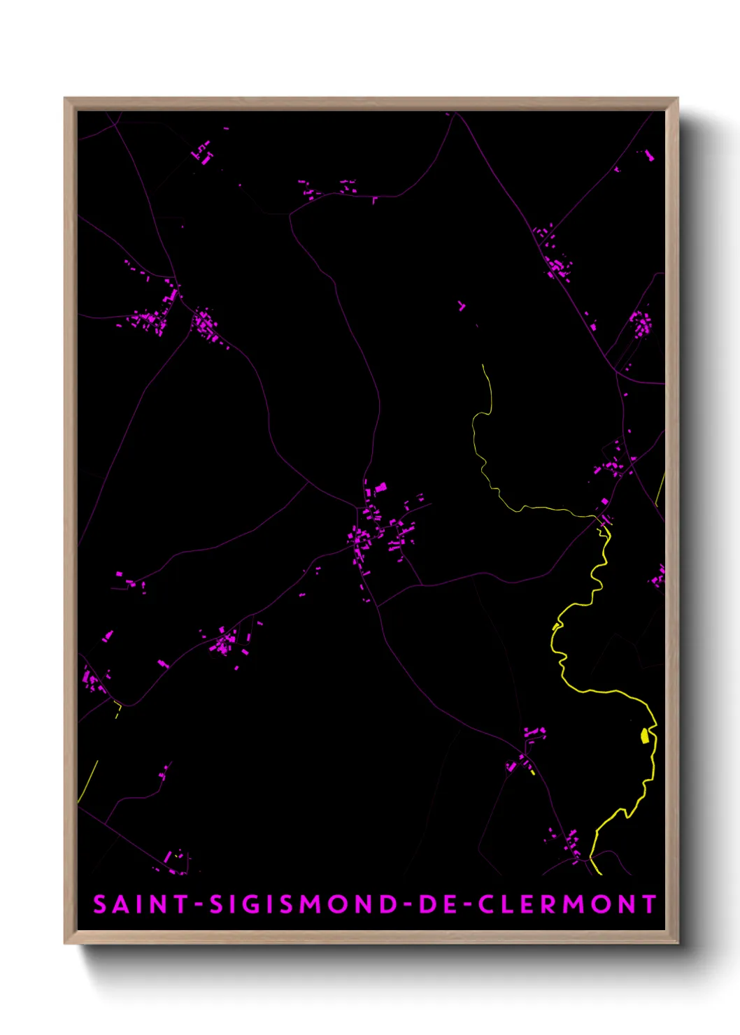 Une affiche de carte sur Saint-Sigismond-de-Clermont