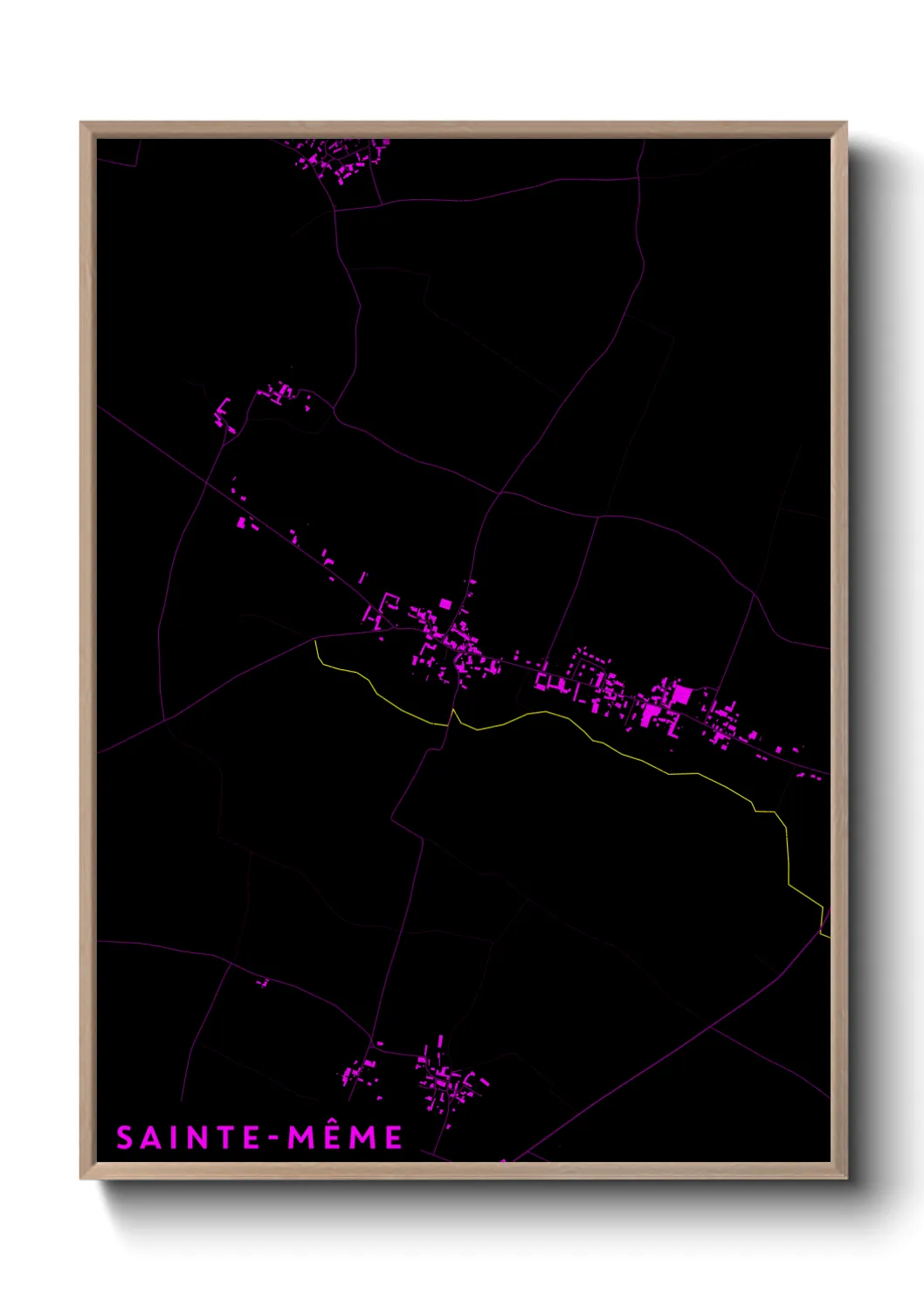Une affiche de carte sur Sainte-Même