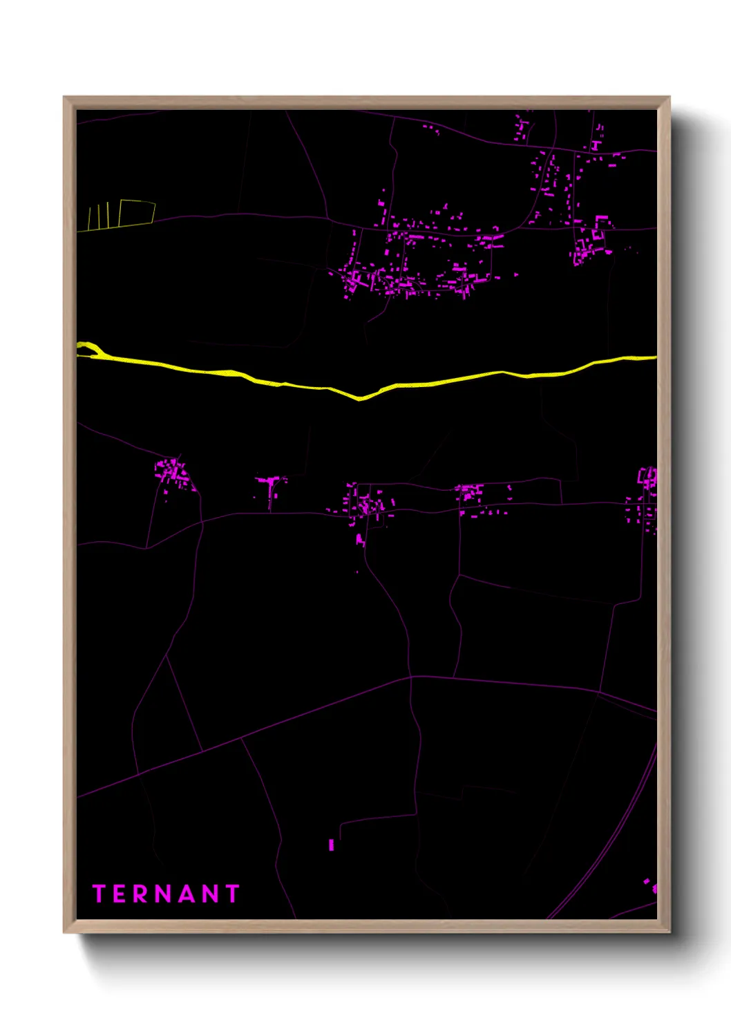 Une affiche de carte sur Ternant