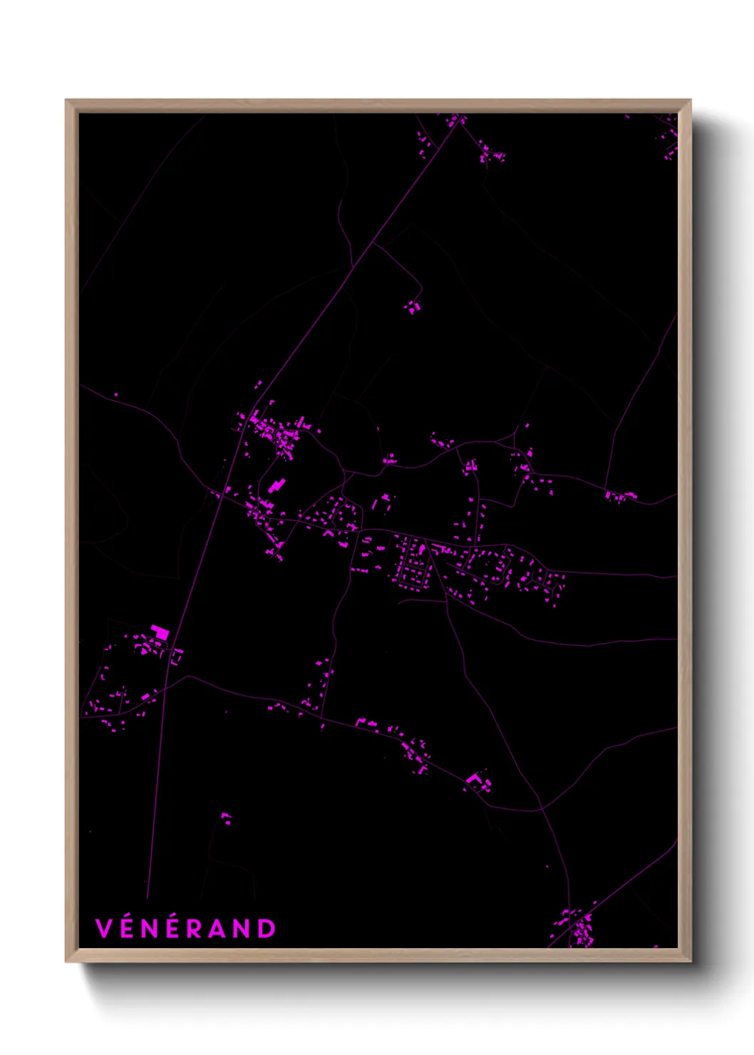 Une affiche de carte sur Vénérand