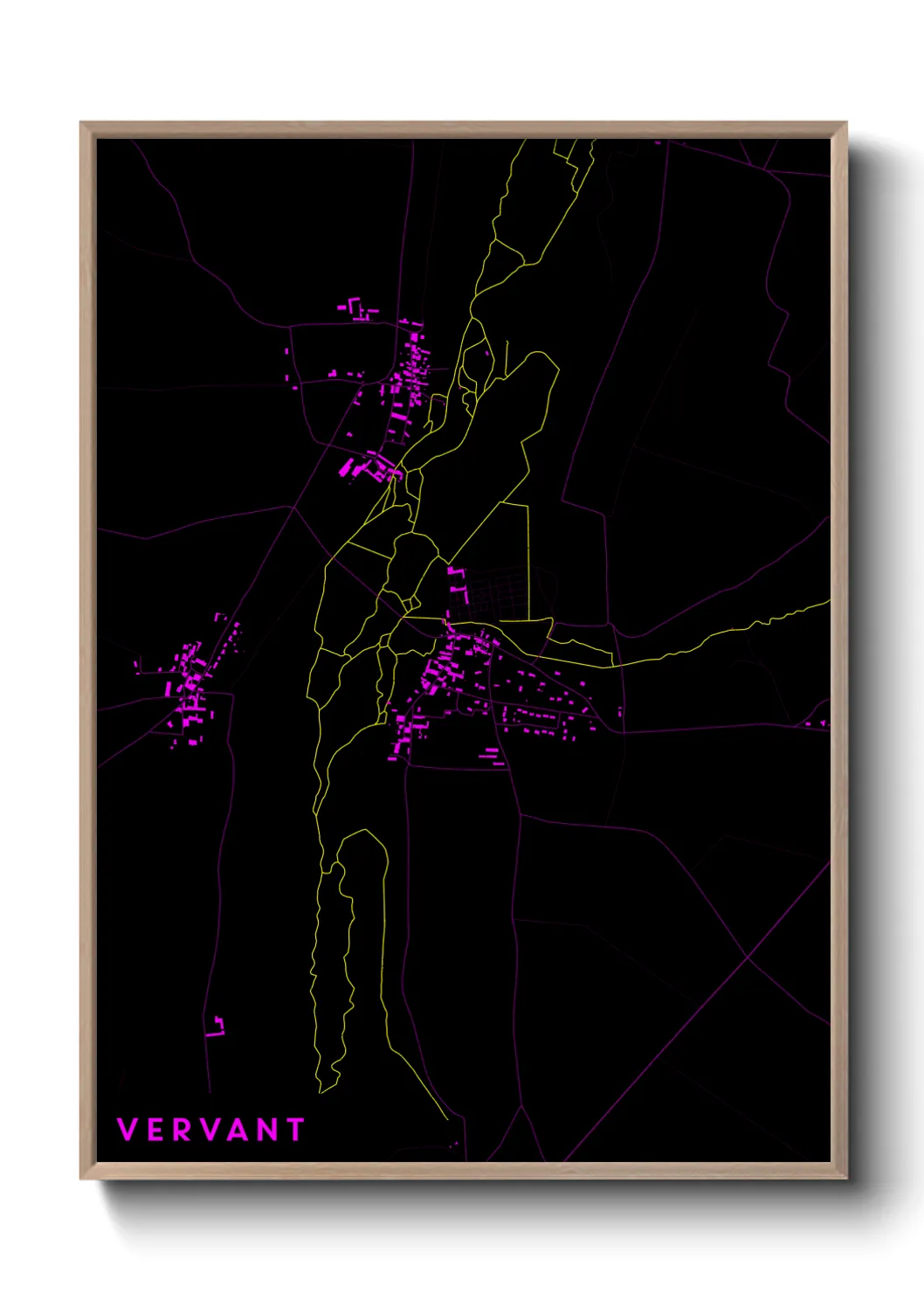 Une affiche de carte sur Vervant