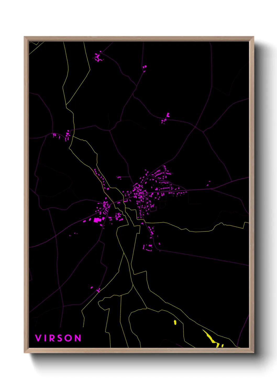 Une affiche de carte sur Virson