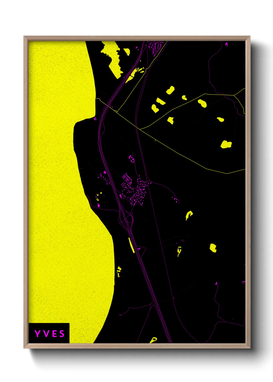 Une affiche de carte sur Yves