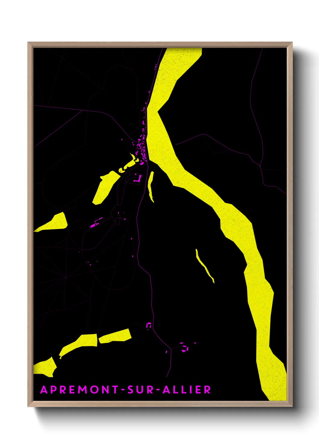 Un poster carteApremont-sur-Allier
