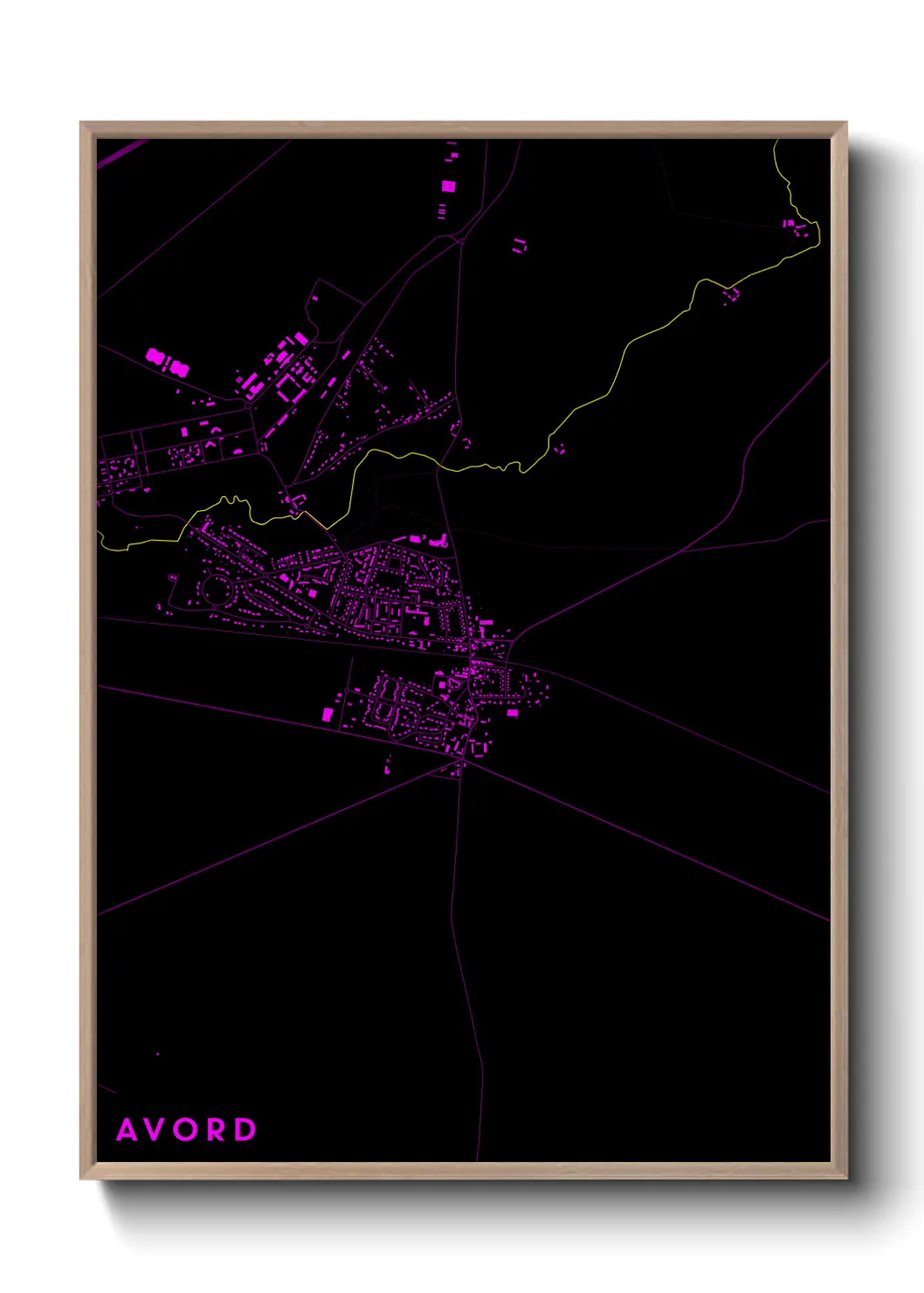 Une affiche de carte sur Avord