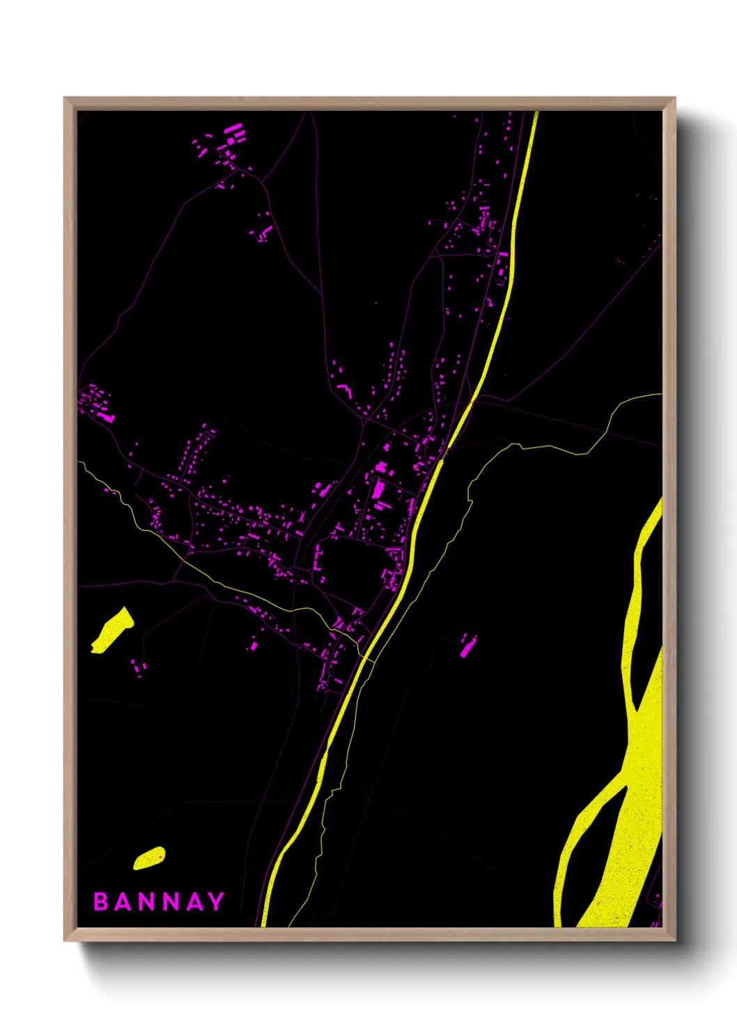 Une affiche de carte sur Bannay