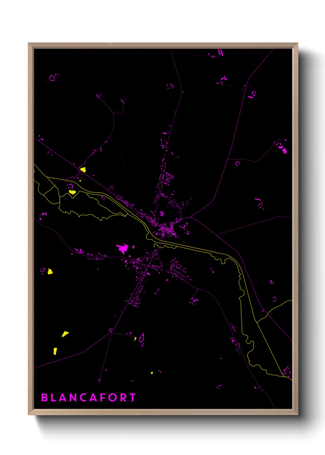 Une affiche de carte sur Blancafort