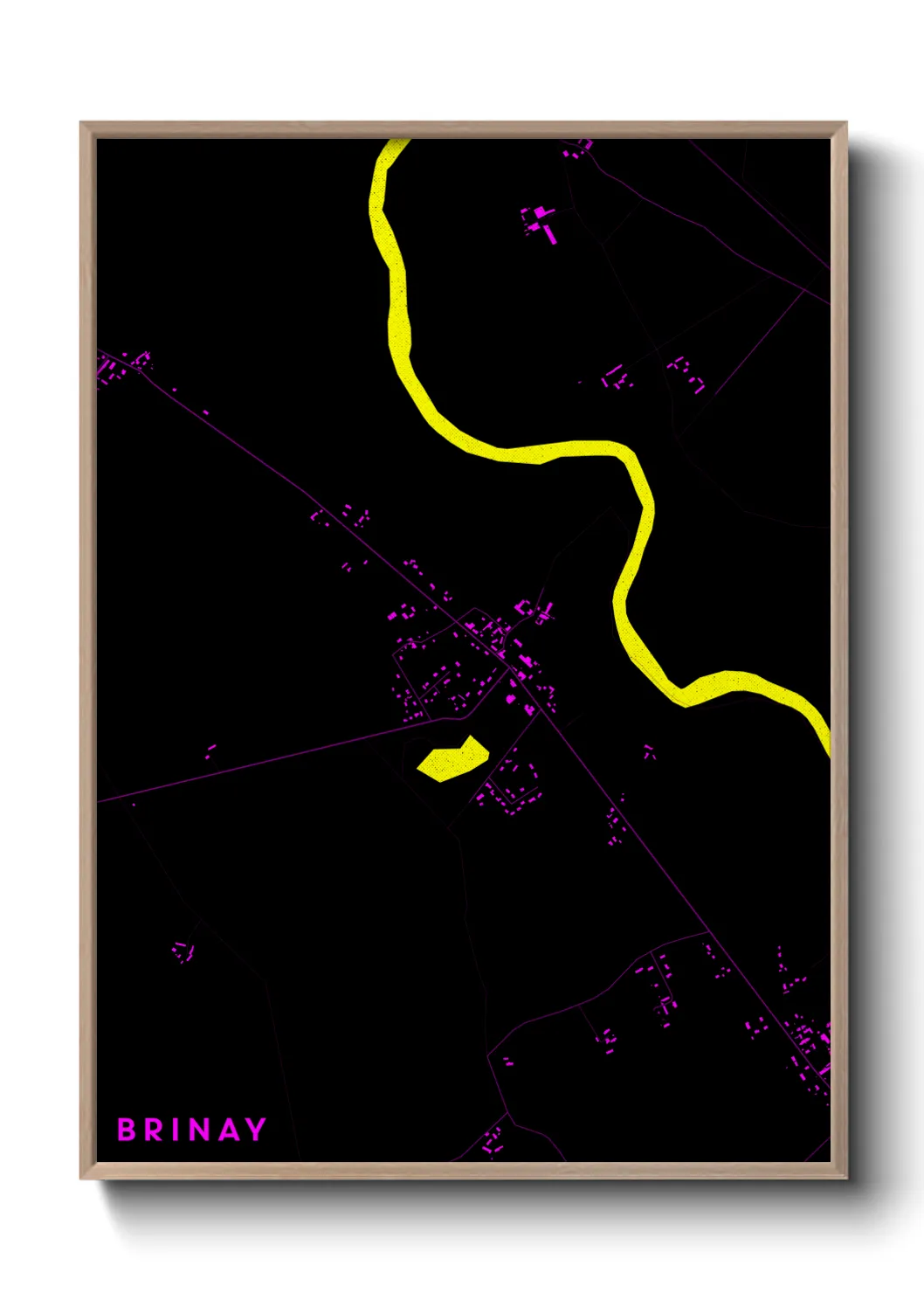 Une affiche de carte sur Brinay