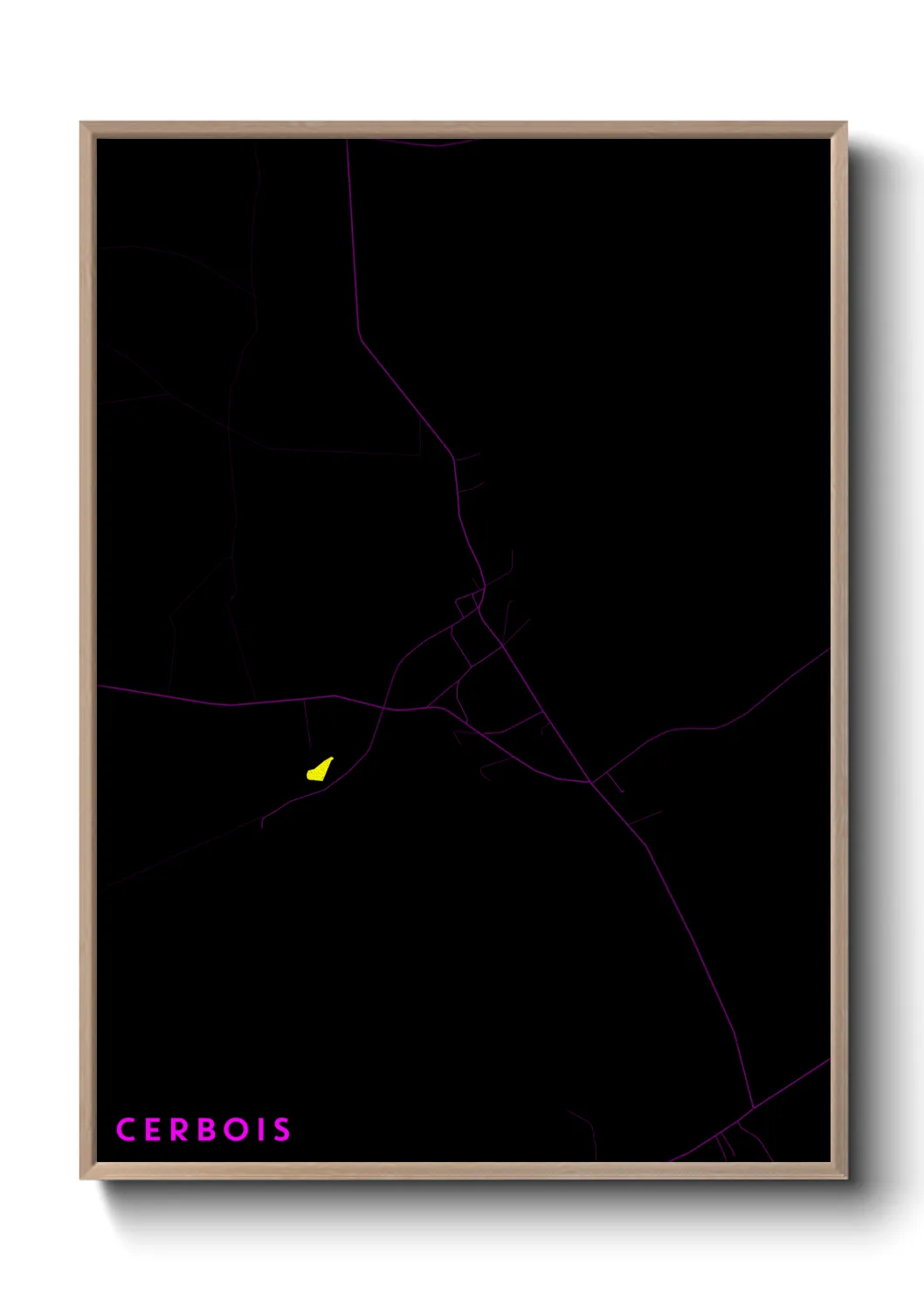 Une affiche de carte sur Cerbois