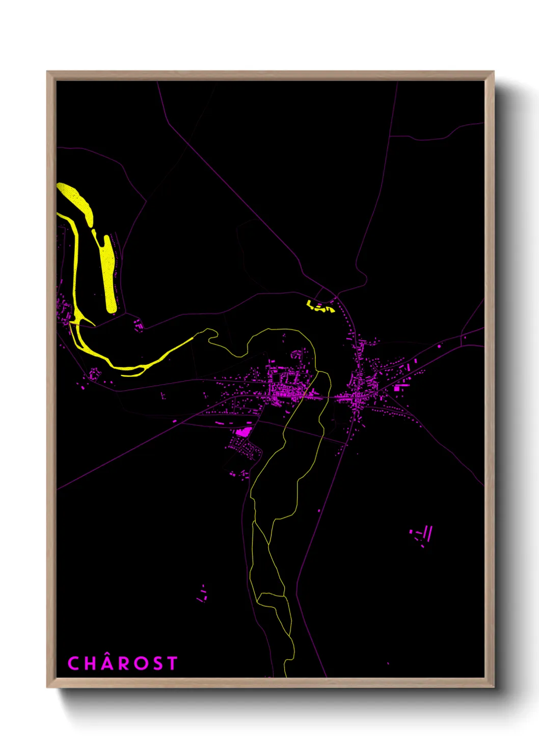 Une affiche de carte sur Chârost