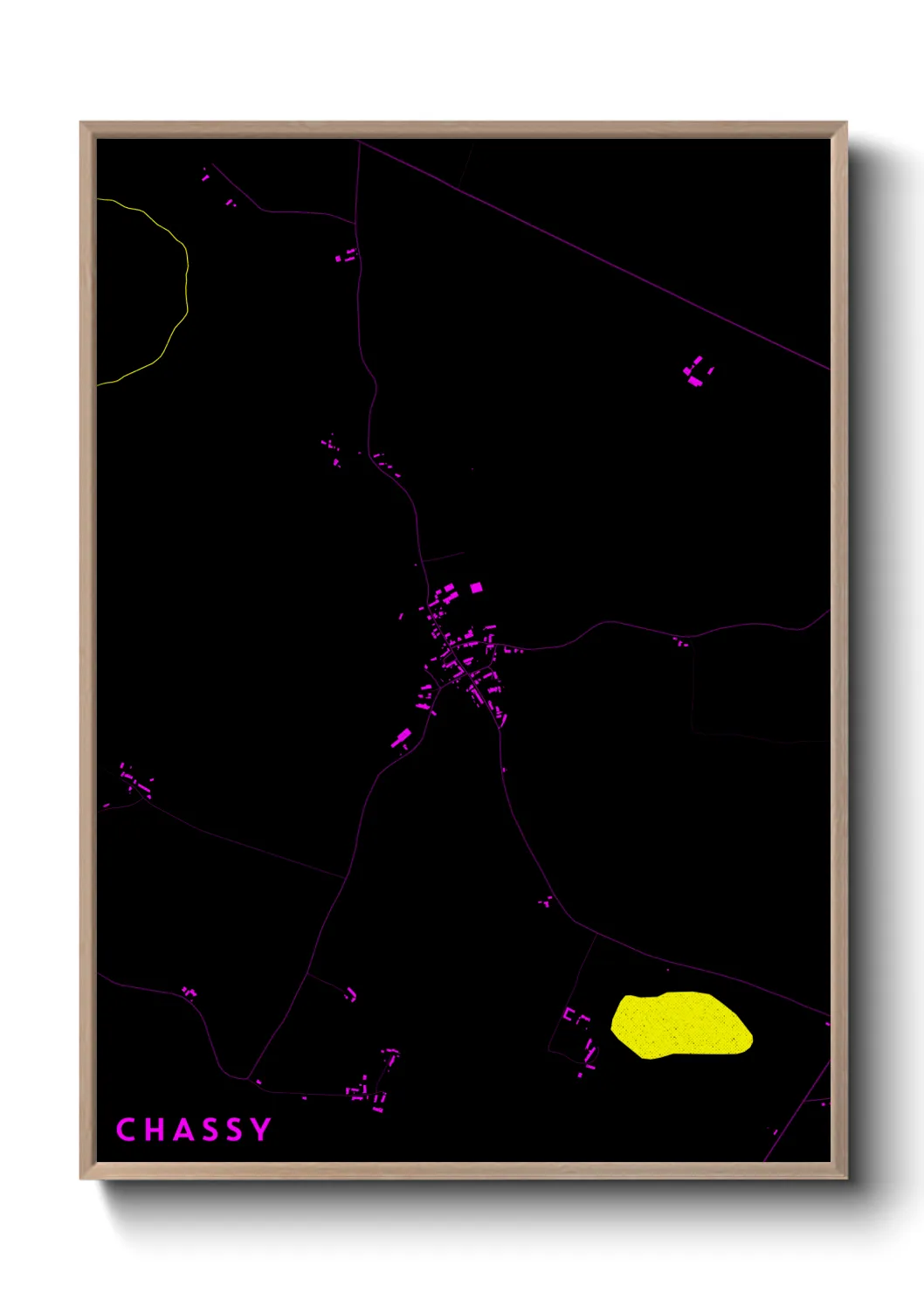 Une affiche de carte sur Chassy