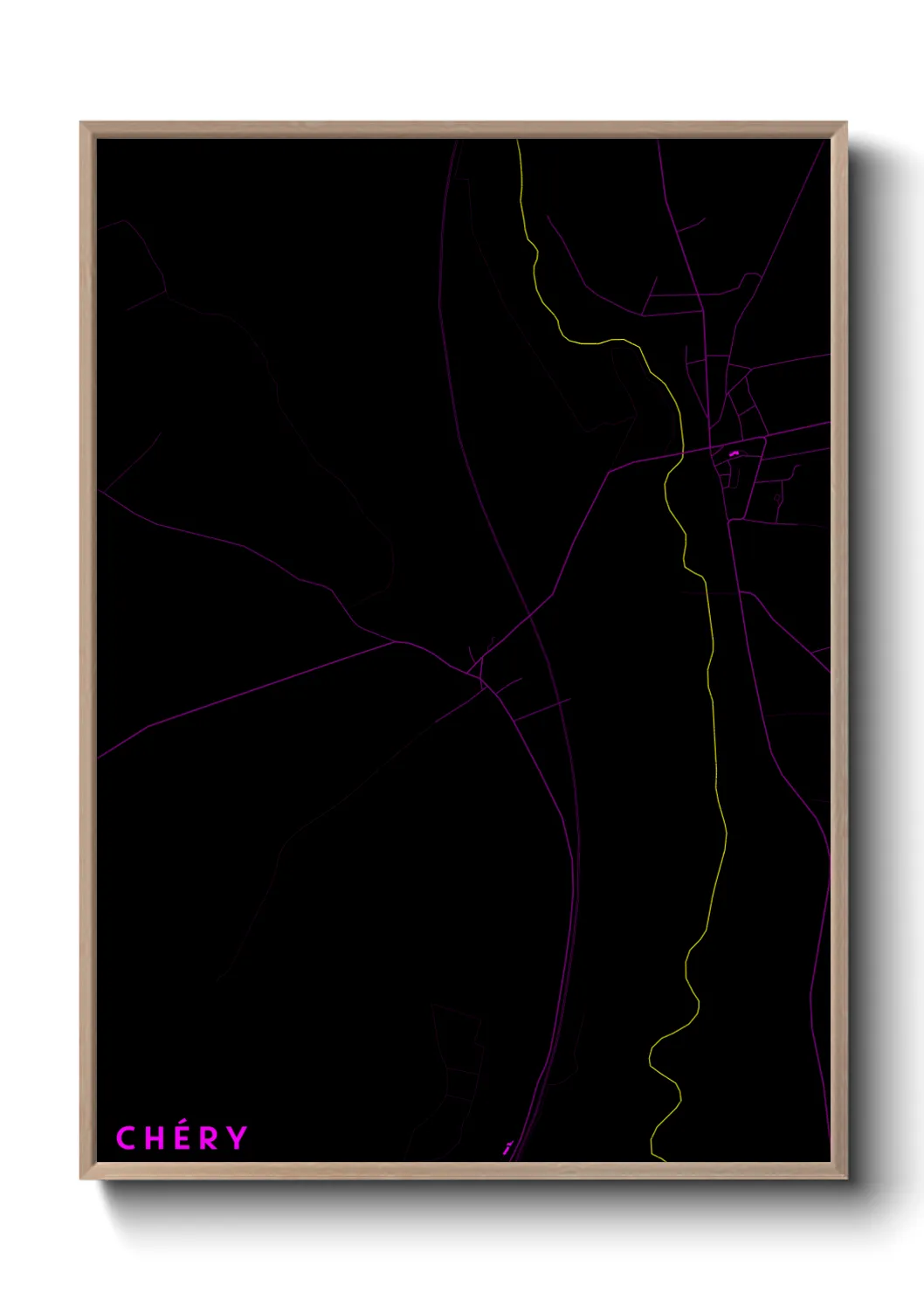 Une affiche de carte sur Chéry