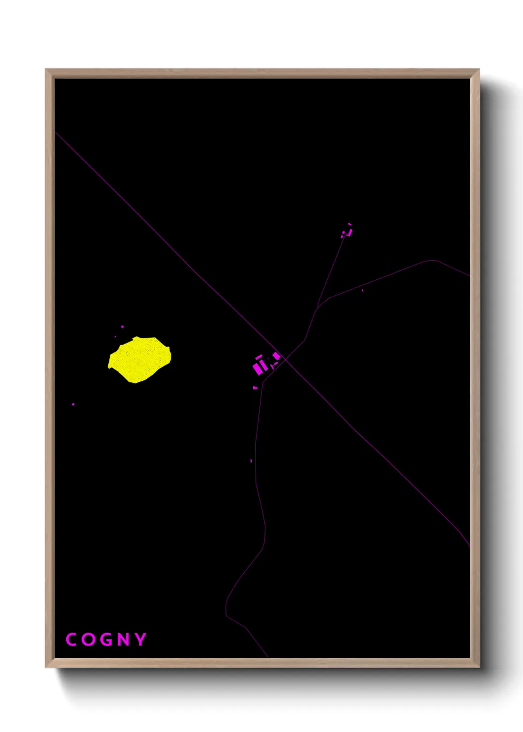 Une affiche de carte sur Cogny