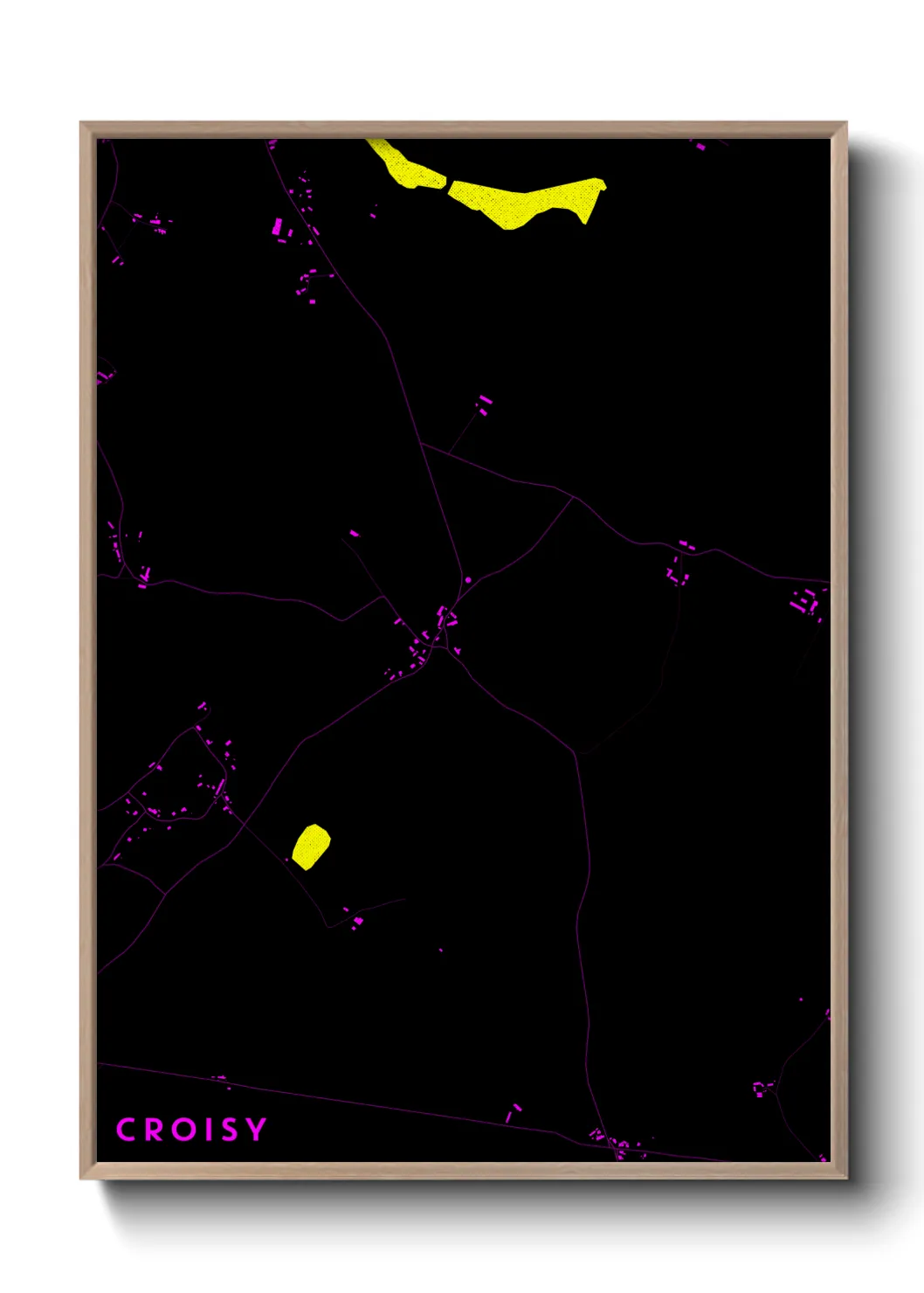 Une affiche de carte sur Croisy