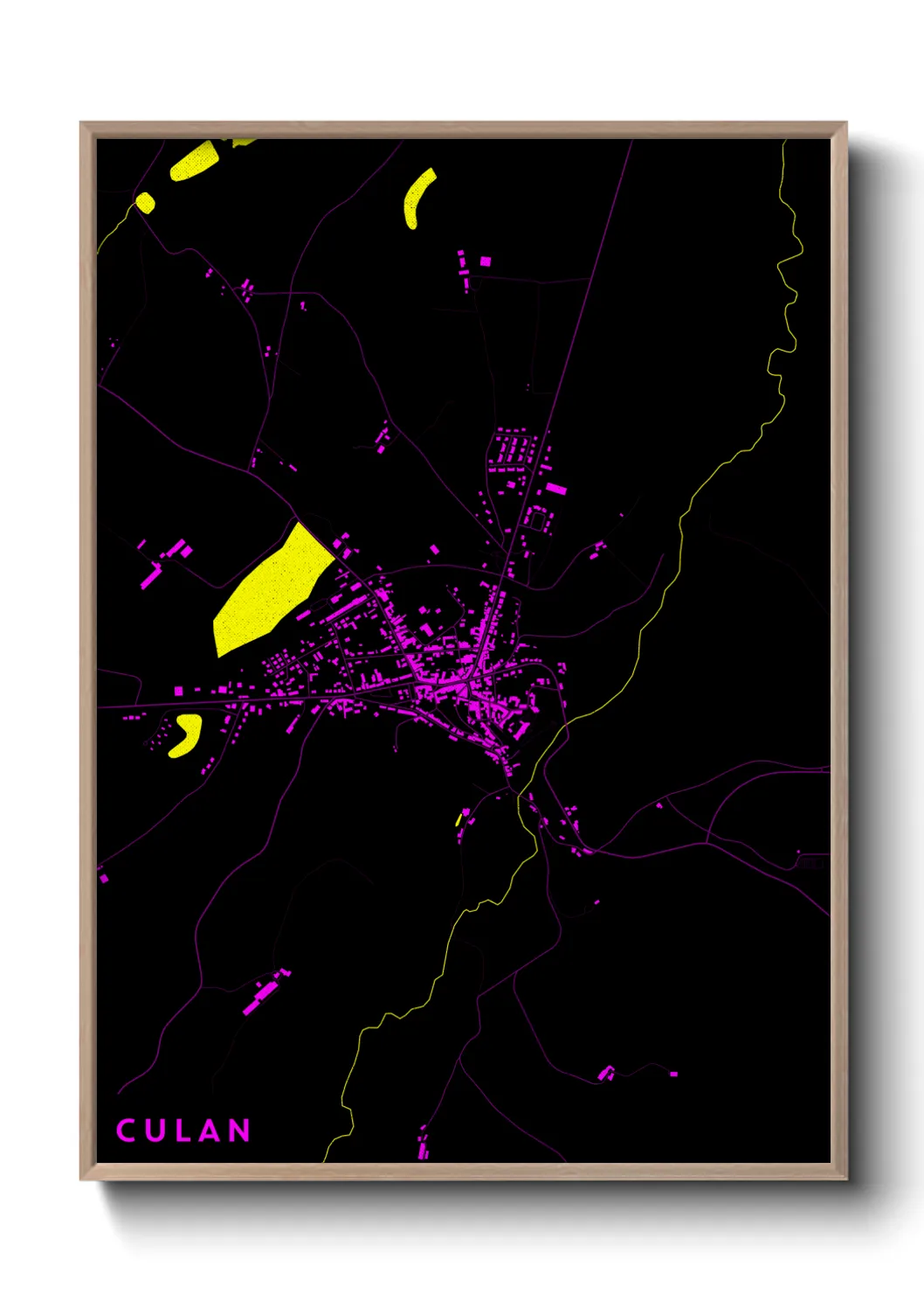 Une affiche de carte sur Culan