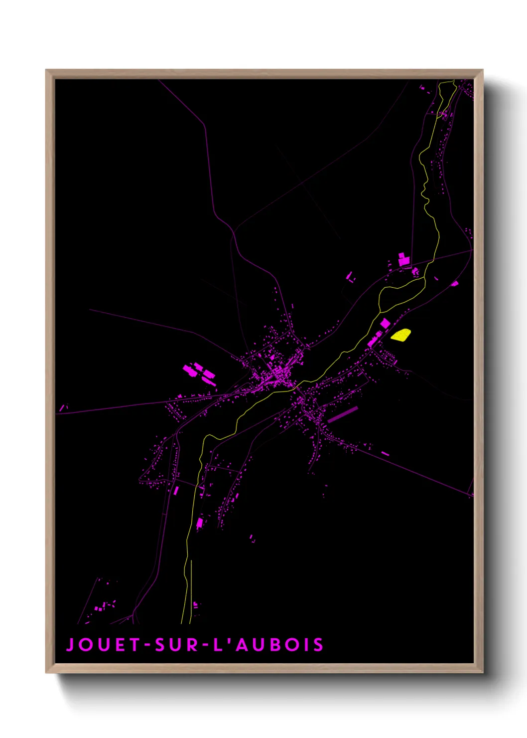 Une affiche de carte sur Jouet-sur-l'Aubois