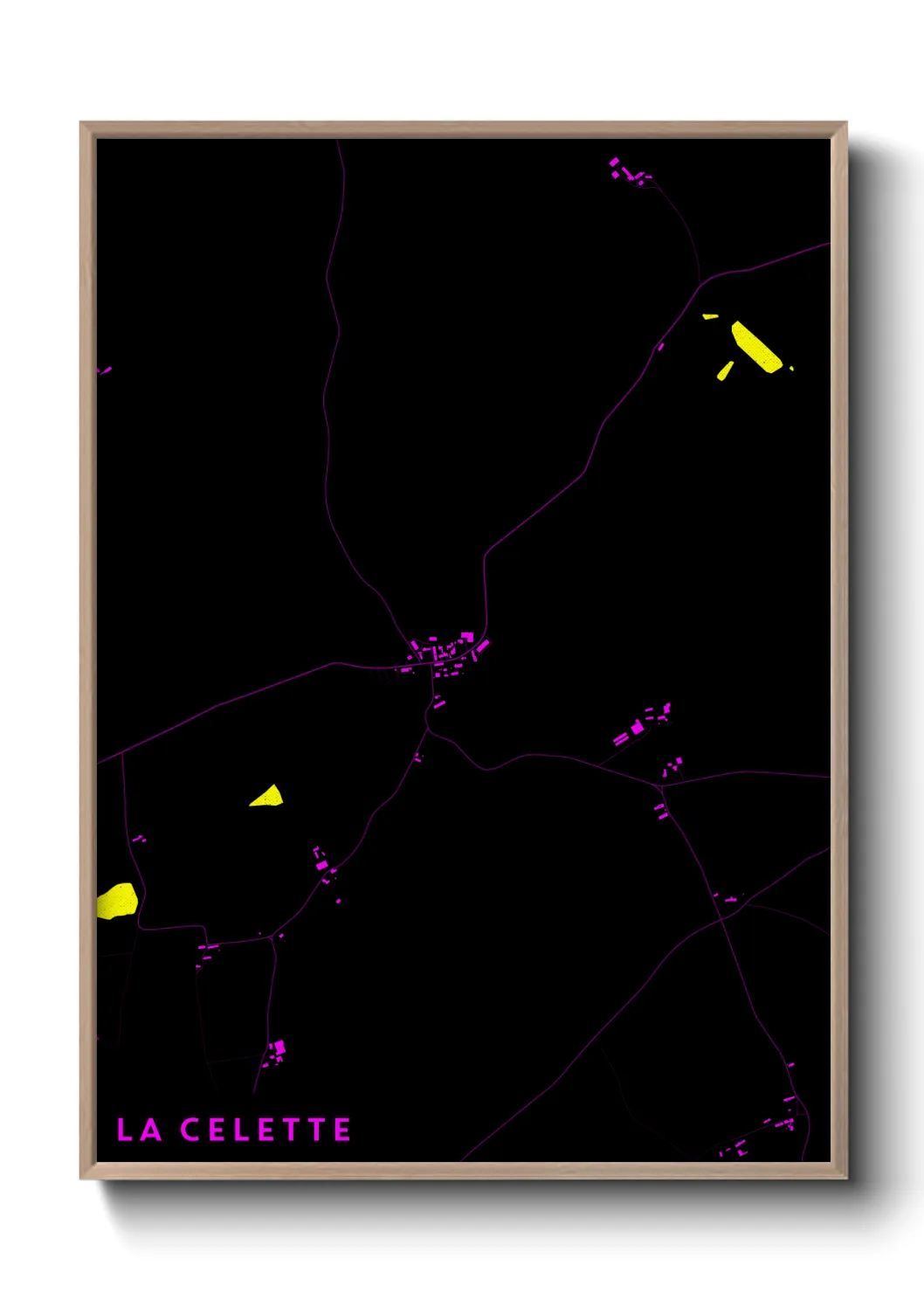 Une affiche de carte sur La Celette