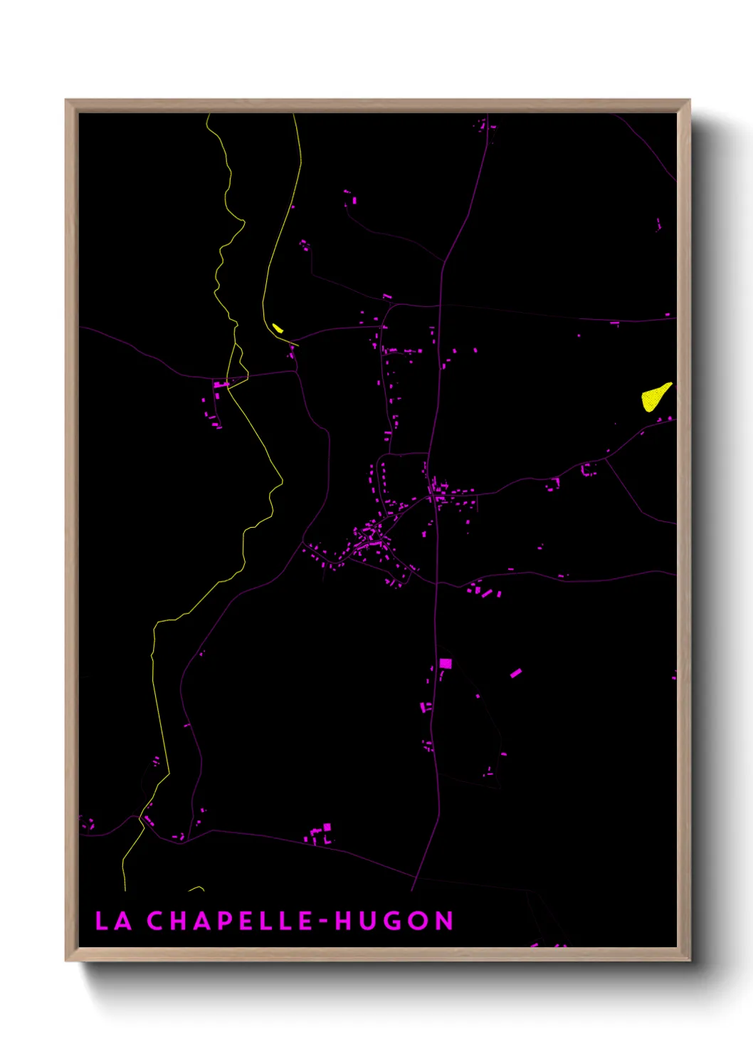 Un poster carteLa Chapelle-Hugon