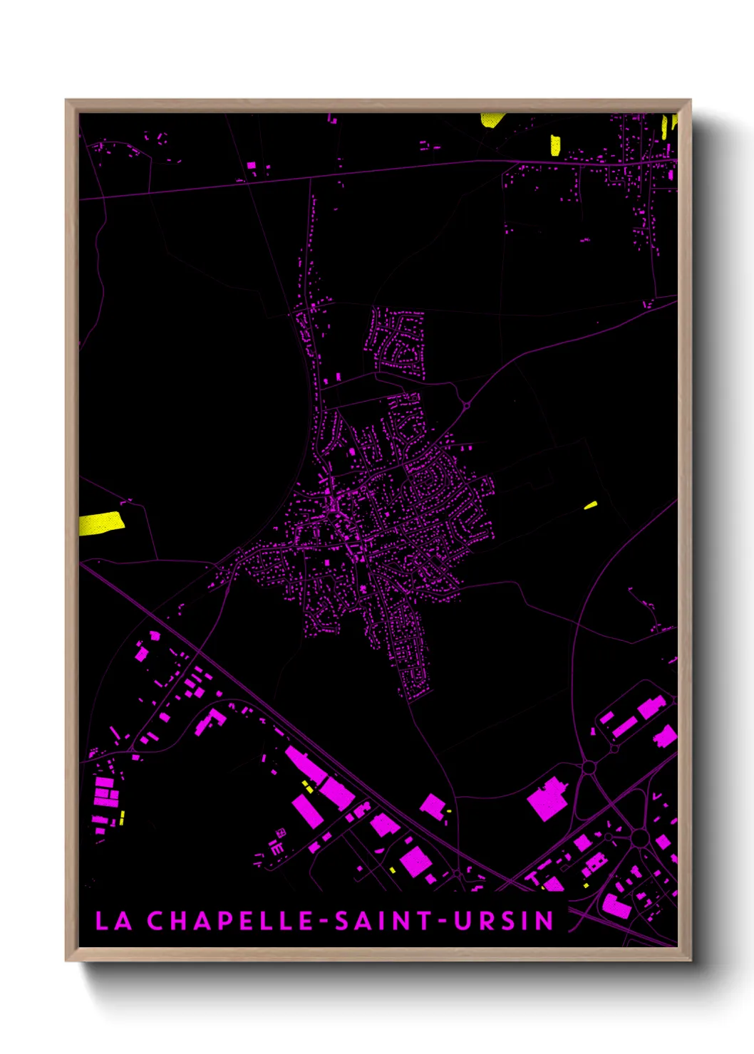 Une affiche de carte sur La Chapelle-Saint-Ursin