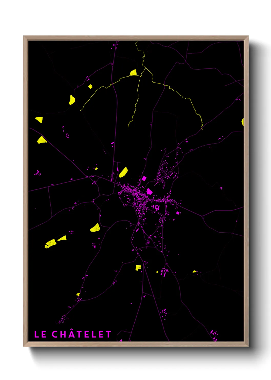 Une affiche de carte sur Le Châtelet