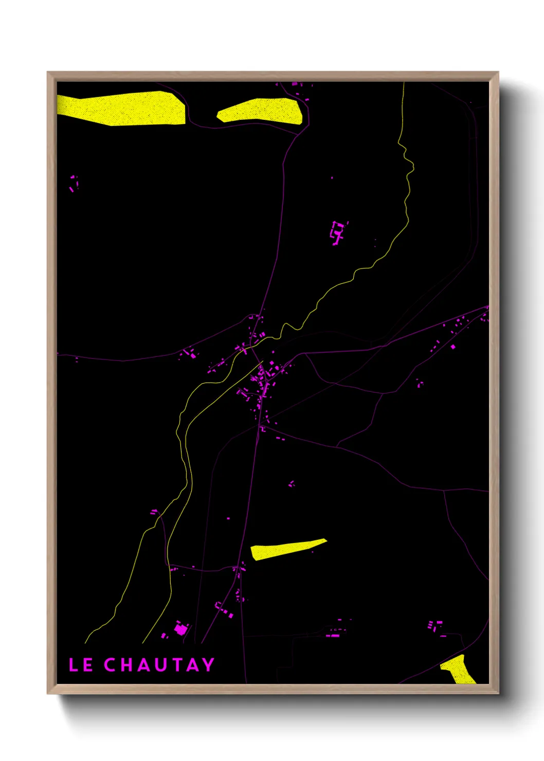 Une affiche de carte sur Le Chautay