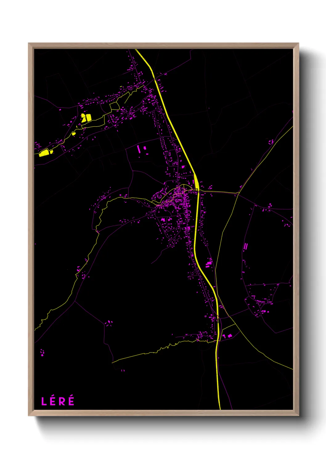 Une affiche de carte sur Léré