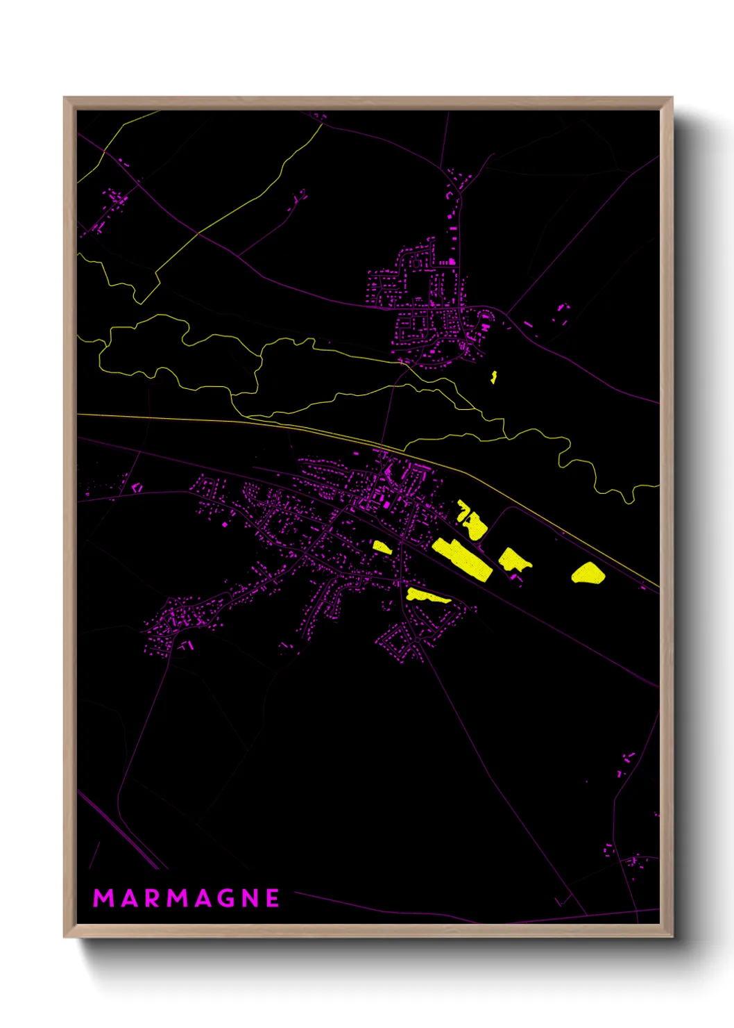 Une affiche de carte sur Marmagne